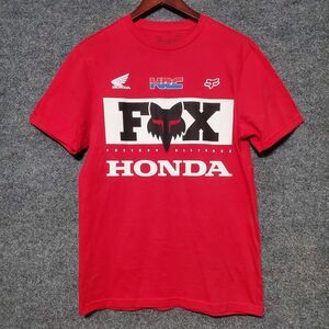 Fox Racing Honda Short Sleeve Premium Shirt Mens S Flame Red Streetwear Sports